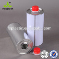 various sizes round tin for engine oil additive custom packaging with spout cap